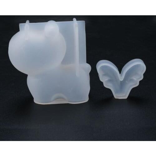 Mirror Three-Dimensional Elk Christmas Deer Mold Diy Crystal Epoxy Three-Dimensional 3D Christmas Decoration Mold