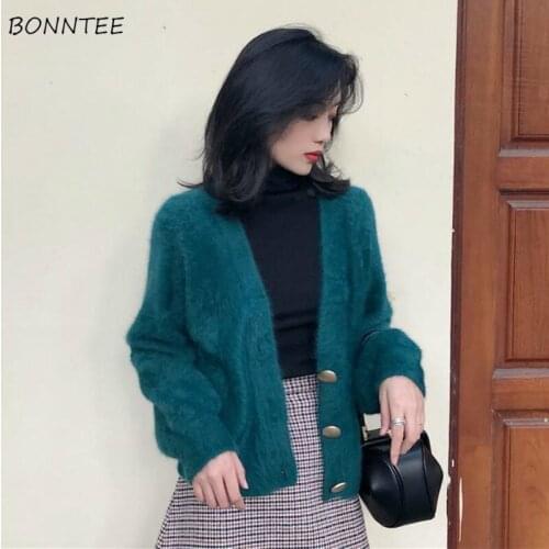 Sweaters Female Cardigan Retro Tender Comfortable Fashion Knitted V-Neck Chic Popular All-match Elegant Autumn Korean Style New