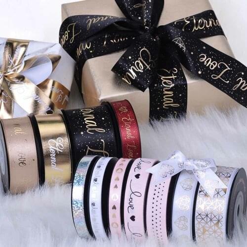 Gilding Bouquet Ribbons Birthday Western style Wedding Gifts Box Packaging Christmas Event Party Cake Bow Flower Decoration