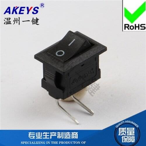 10pcs KCD11-101L boat switch Card position pure copper rocker Bevel all black Copper feet and two feet 2 files 10*15