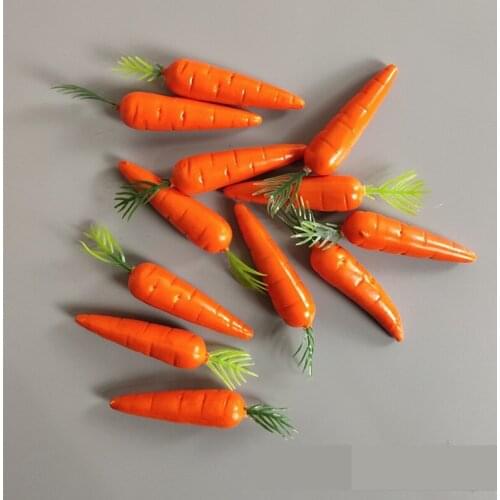 10 pcs Micro Landscape Forest Villa Doll House Accessories Vegetable Food Play Simulation Carrot Mini Carrot