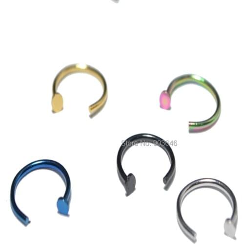 100pcs Free Shipping Stainless Steel Punk Open Hoop Punk Nose Ring Earring NEW