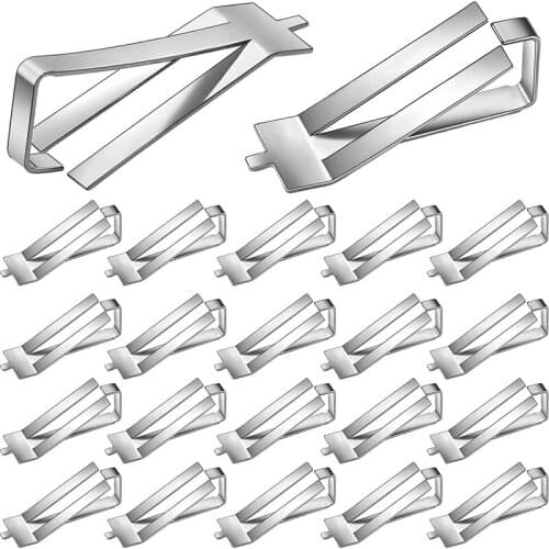 20 Pieces Glass Bed Spring Turn Clips Platform Clamps Stainless Steel Glass Clip 3D Printer Accessories