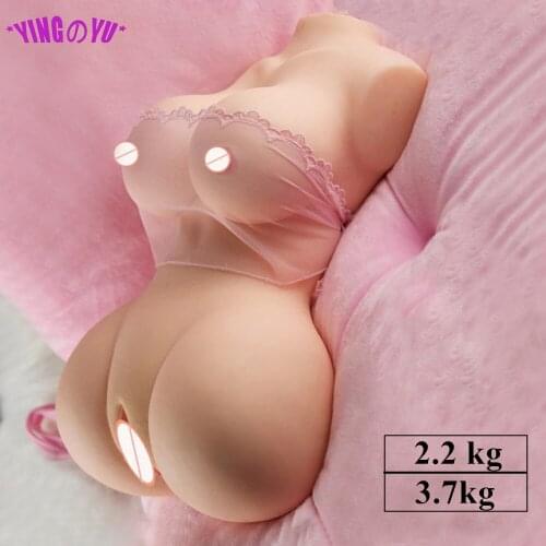 3.7kg Women Half Body Sex Doll Strong Suction Vagina Anus Realistic Big Ass Male Masturbator Dildo Sex Toys for Men Adults Game