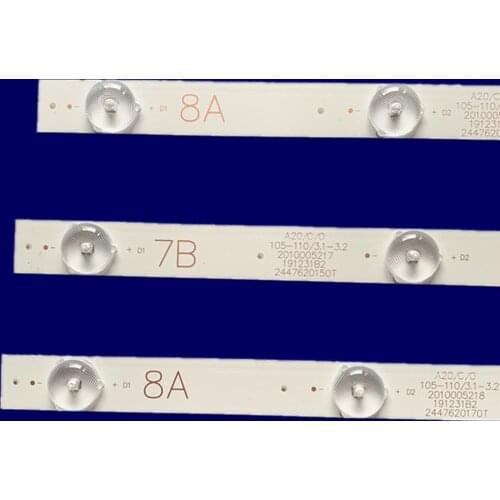 3pcs/kit LED strip 8+8+7 lamps GC315D07-ZC14F-02 GC315D08-ZC14F-02 For 32PFL3046/32PFL3042/T3