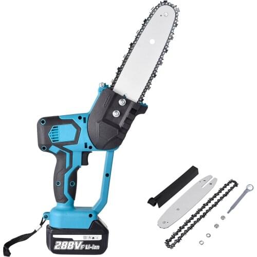 8 Inch Handheld Cordless Chainsaw Rechargeable Electric Chain Saw With Durable Battery And Charger
