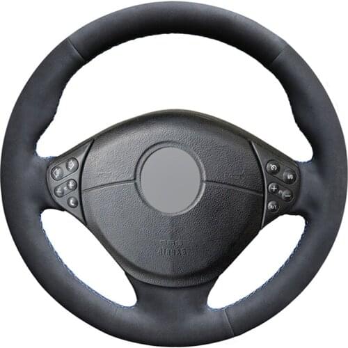 Black Suede Handsewing No-slip Car Steering Wheel Cover for BMW M Sport E36 1996-2000 E39 1995-2001 Z3 M E36/7 E36/8 1998-2002
