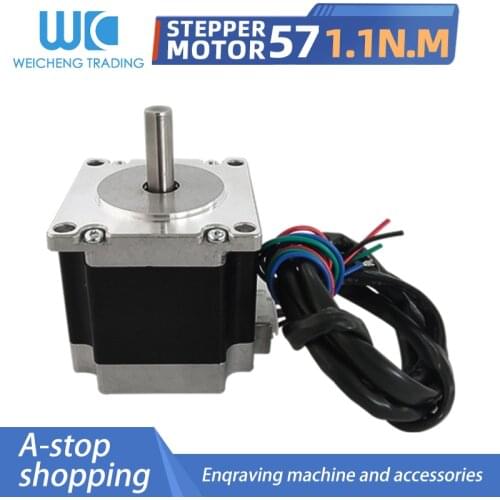 Two-phase four-wire Nema23 1.1NM length 54mm shaft 8mm current 2.5A plug-in 1.8 degree hybrid 57 stepper motor