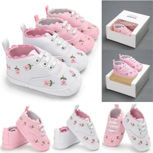 Emmababy Fashion New Toddler Girl Crib Shoes Newborn Baby Bowknot Soft Sole Prewalker Sneakers