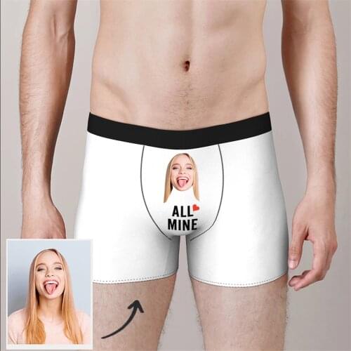 Personalized Funny Boxers Face Property Of boyfriend men Valentines gift Wedding husband briefs This Fine Arse underwear present