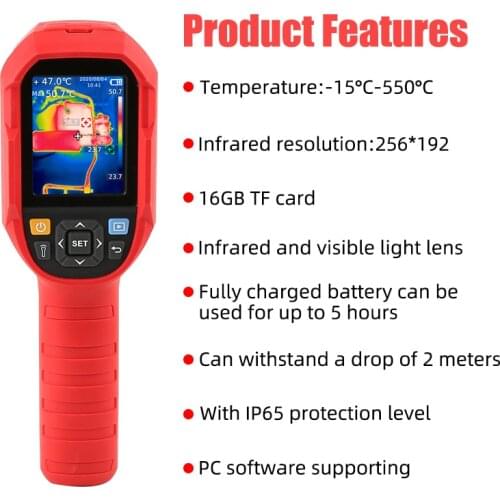 XEAST UTi260B Infrared Thermal Imager -15~550°C Industrial Thermal Imaging Camera Handheld USB Infrared Thermometer 16G