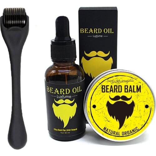 Javemay Beard Growth Serum Balm for Thickness for Bearded Men Organic Beard Growth Serum Activator Hair Oil for Fast Hair Growth