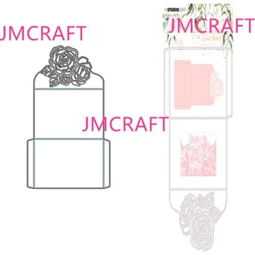 JMCRAFT 2021 New Pretty Flower Card Holder Metal Cutting Dies DIY Scrapbook Handmade Paper Craft Metal Steel Template Dies