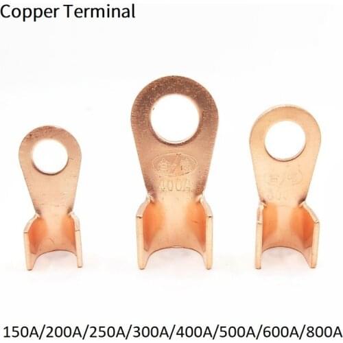 Terminal OT 150/200/250/300/400/500/600/800A Splice Wire Dia Bare Copper O Shape Crimp Naked Battery Cable Connector Open Lug
