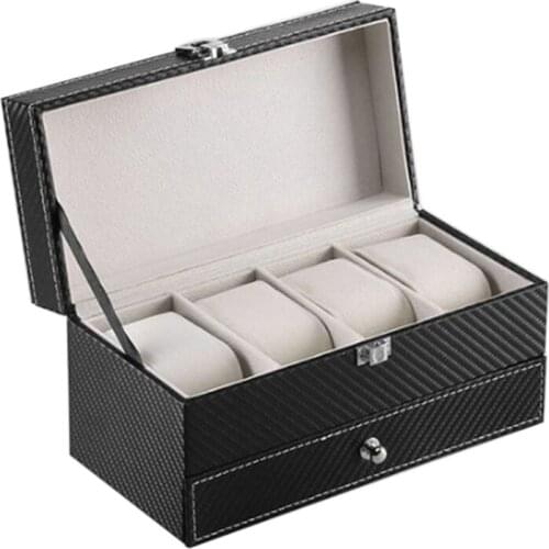 Couple 4 Grid Watch Box Watch Box Double Jewelry Display Storage Box Shelf Storage Display Box Gift Box