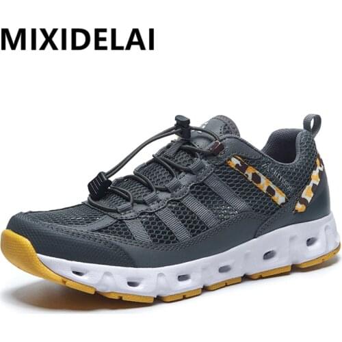 New Breathable Mesh Men Shoes Lightweight Comfortable Men Sneakers Fashions Lace Up Casual Shoes Flat Shoes Zapatillas Hombre