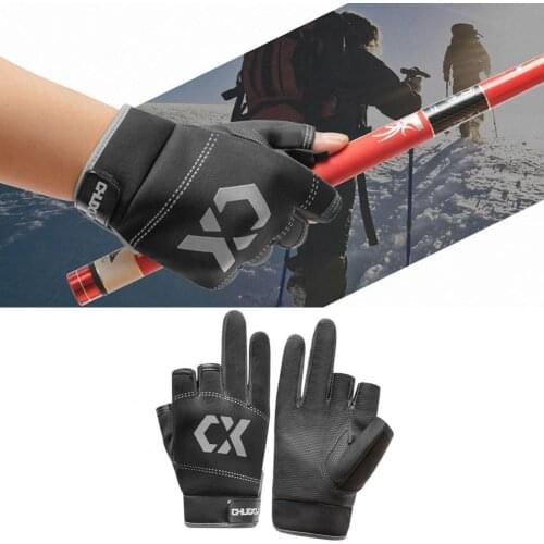 Summer Waterproof Non-slip Gloves Three Cutting Half Finger Protective Cover for Outdoor Fishing Waterproof Non-slip Gloves
