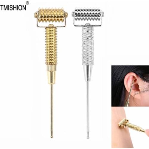 Face Massager Ear Acupoints Probe Acupuncture Points Needle Probe Facial Tightening Slimming Spring Roller Double Chin Removal