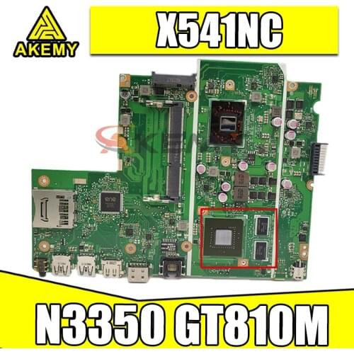 X541NC Laptop motherboard for ASUS X541NC original mainboard Celeron N3350 CPU GT810M