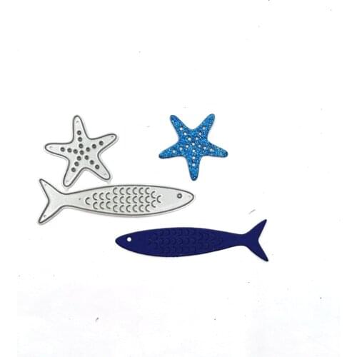 Julyarts Starfish Fish Die Cuts Scrapbooking Album Photo Metal Cutting Dies Handmade Paper Crafts