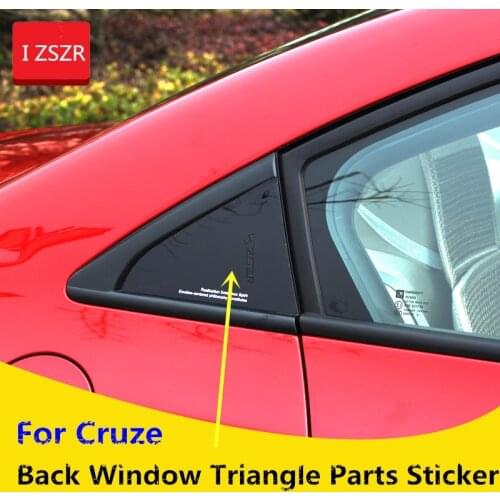 High Quality Stainless Steel Back Window Triangle Parts Sticker For Chevrolet Cruze Z2CA449