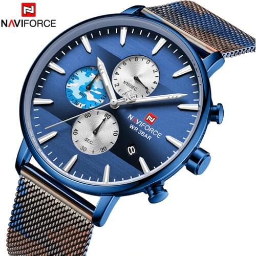 NAVIFORCE Top Watch Men Brand Luxury Fashion Quartz Mens Watches Waterproof Sport Camouflage Wrist Watch Clock Relogio Masculino