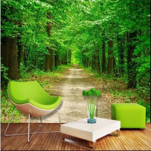 Beibehang Custom wallpaper forest landscape boulevard 3D TV scenery landscape landscape wall paper 3D wallpaper for walls 3d