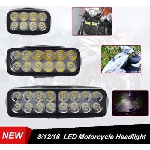 DERI Headlight for Car Motorcycle Tractor Boat Off Road 4WD 8LED 12LED 16LED Truck SUV ATV Fog Lights Lamp Moto Headlight