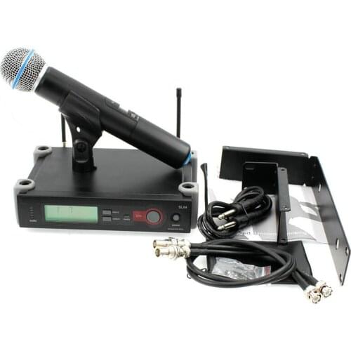 SLX24 UHF Karaoke Wireless Microphone System with Transmitter Mic Rack Mounting Bracket Rack Kits