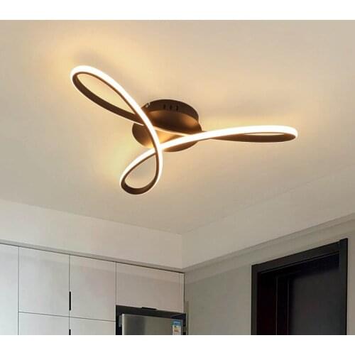 Modern Chandeliers LED Lamp For Living Room Bedroom Study Room Gold Black color surface mounted lights Lamp Deco AC85-265V