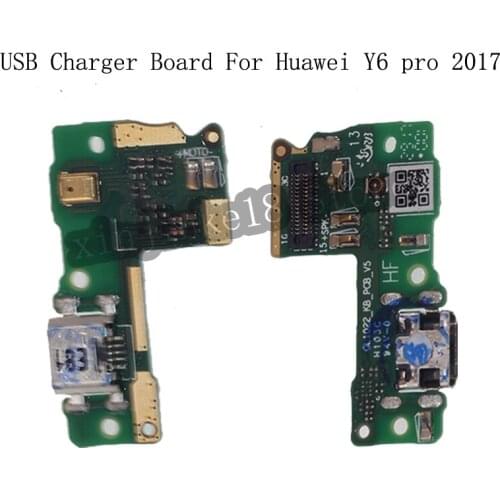 USB Plug Charger Board For Huawei Y6 Pro 2017 Microphone Module Cable Connector For Huawei Y6 Pro 2017 Phone Replacement Repair