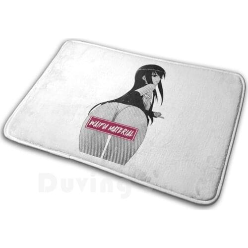 Waifu Material Anime Hentai Manga Comics Tee Ahega Soft Non-Slip Mat Rug Carpet Cushion Ecchi Hentai Manga Anime Anime
