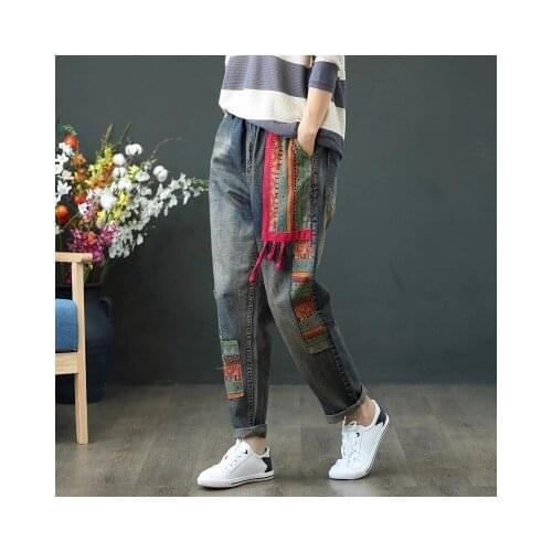 Женские джинсы с вышивкой Werainyee China At AliExpress