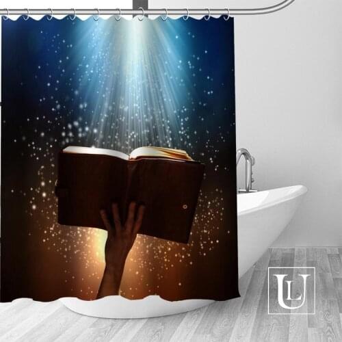 Modern Custom magical background Fabric 100% Polyester Shower Curtain High Quality Washable Bath Decor Waterproof Popular