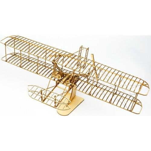 1:18 500 Wingspan Balsa Wood Airplane Static Plane DIY Puzzle Model Kit - Carton Box