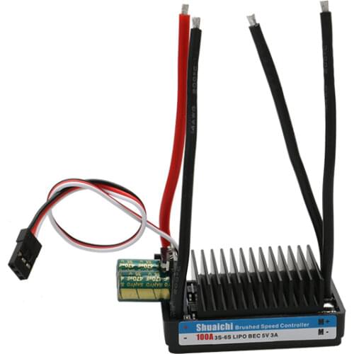 1pc 100A 1000W High Power Dual Way Brushed ESC UBEC 5V 3A Switch Speed Controller 3S-6S Drive for RC Tug Boat 775 795 895 Motor