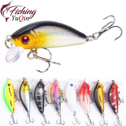 1PCS Minnow Fishing Lure 50mm 4.2g Topwater Hard Bait Wobbler Jig Bait Crankbait Carp Striped Bass Pesca Fishing Tackle SwimBait