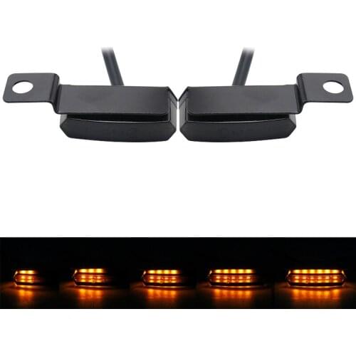2PCS Motorcycle signal lamp Indicators Amber LED Turn Signal Light Handlebar Blinker For Cafe Racer Scooter ATV Motobike DC 12V