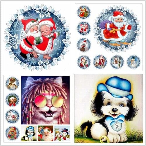2019 new christmas picture of rhinestones diy diamond painting full square/round 5d diamond mosaic sale christmas decor gift