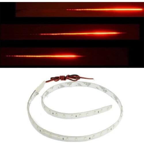 2X Cold Red 30cm 12' Car Truck Knight Rider LED Strobe Flash Soft Strip Light