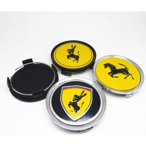 4pcs 75mm 70mm Fanny Donkey Horse Wheel Center Cap Hubs Hubcaps Car Rims Dust-proof Cover Badge