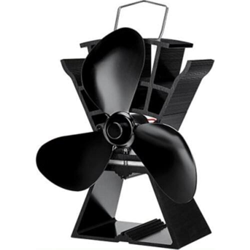 5 3 Blades Heat Powered Stove Fan Quiet Wood Log Fireplace Fan Eco-Friendly Efficient Heat Distribution presents