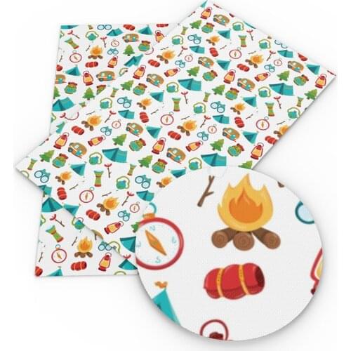 David accessories 20*33cm Christmas Faux Synthetic Leather Fabric for Bows Bags Wallte DIY in Craft,1Yc12011