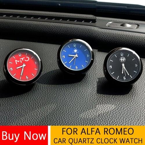 Car Quartz Clock Watch Modified Car Interior Electronic Quartz Watch For Alfa Romeo 4C Spider 147 159 GTA MITO Sportiva Stelvio