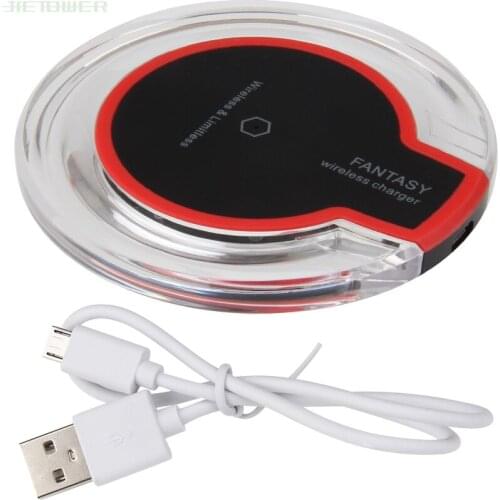 Wireless Charger Crystal Round Charging Pad For IPhone Android Edge Qi-Enabled Brand New And High Quality 100pcs/lot