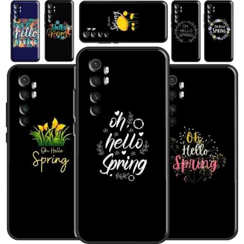 Hello Spring Flowers Case For POCO M3 Pro F3 POCO X3 Pro Cover For Xiaomi Mi 11 Ultra 9T 10T Pro Note 10 Lite