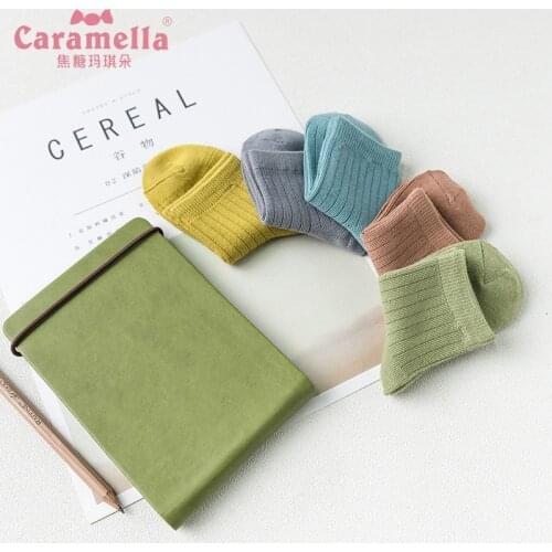 Caramella Modal Cotton Baby Socks Spring Summer Soft Short Kids Socks For Girls Boys Soft Hosiery Fashion Solid Children Socks