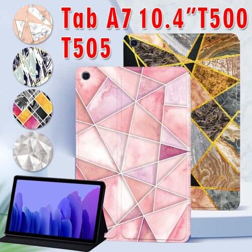 For Samsung Galaxy Tab A7 10.4 Inch T500 T505 Tablet Adjustable Folding Stand Cover Case + Free Stylus