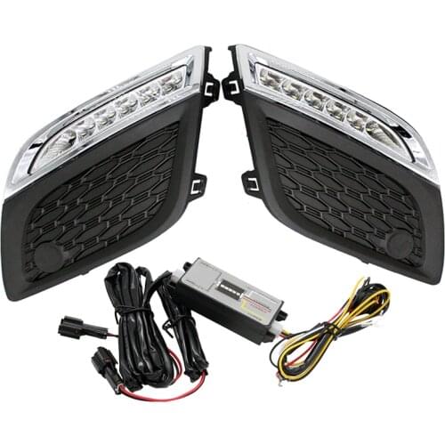 SELYNDE for Volvo XC60 2011 2012 2013 Daytime Running Light LED DRL LED Daylight with Dimmed Function Plating Style LED