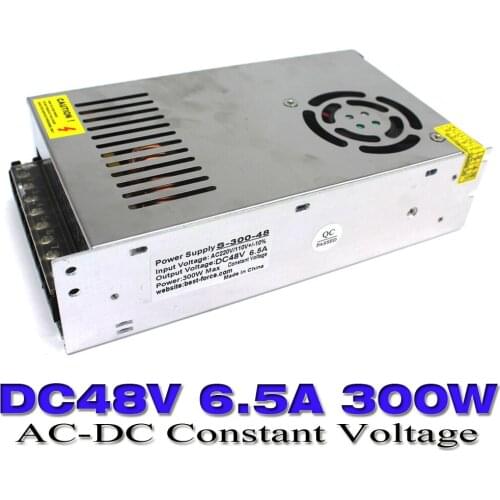 Switching Power Supply 48V DC 6.5A 300W Universal power adapter dc48v unit led Transformer 110V 220V ac-dc SMPS free shipping